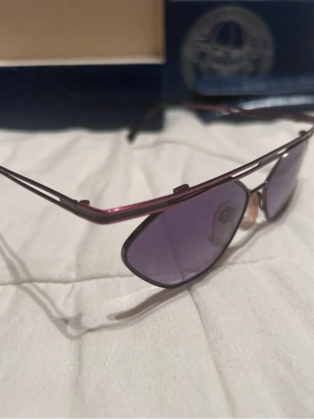 ULTRA 80s 90s Vintage Caviar Collection Men's Purple Gradient Aviator Sunglasses